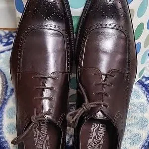 Men Ferragamo size 9.5, color: dark brown s-l400.jpg main image 2
